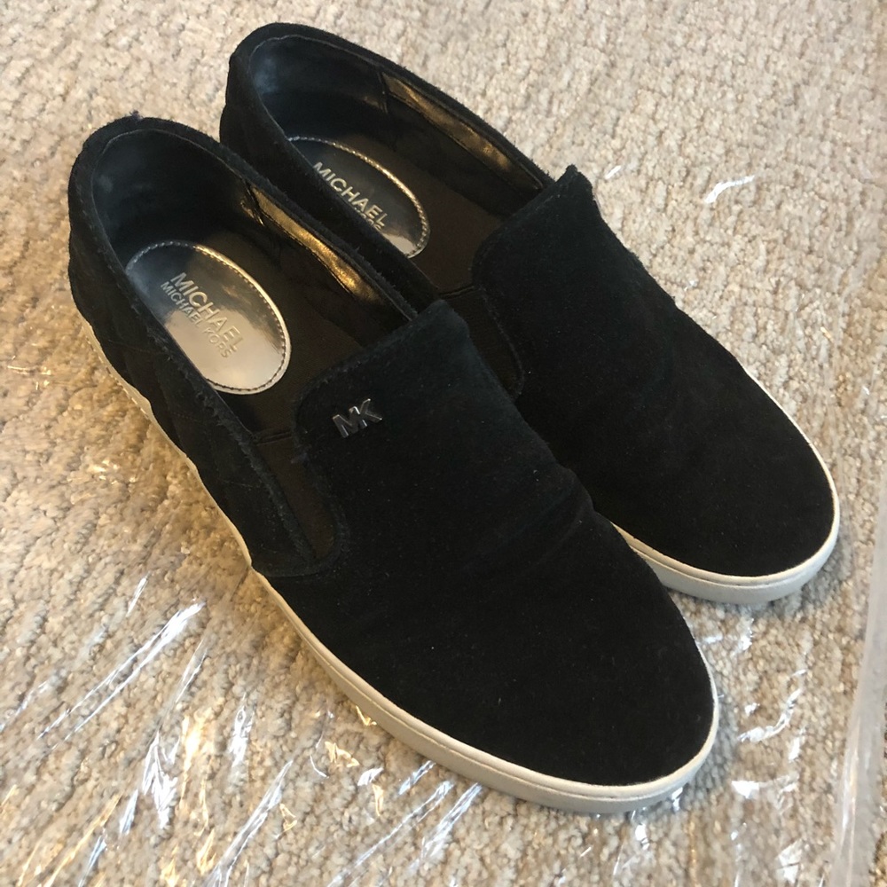 Michael Kors Black Velet Slip On Sneakers 9
